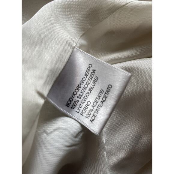 JS Collections Pale Multi Floral Print 100% Silk Button Front Jacket 8P - Picture 9 of 10